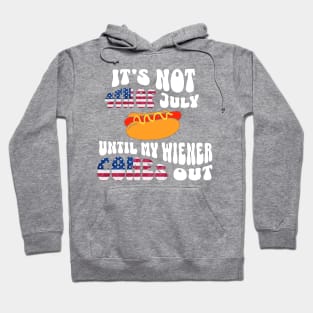 Funny Hotdog Its Not 4th of July Until My Wiener Comes Out Hoodie